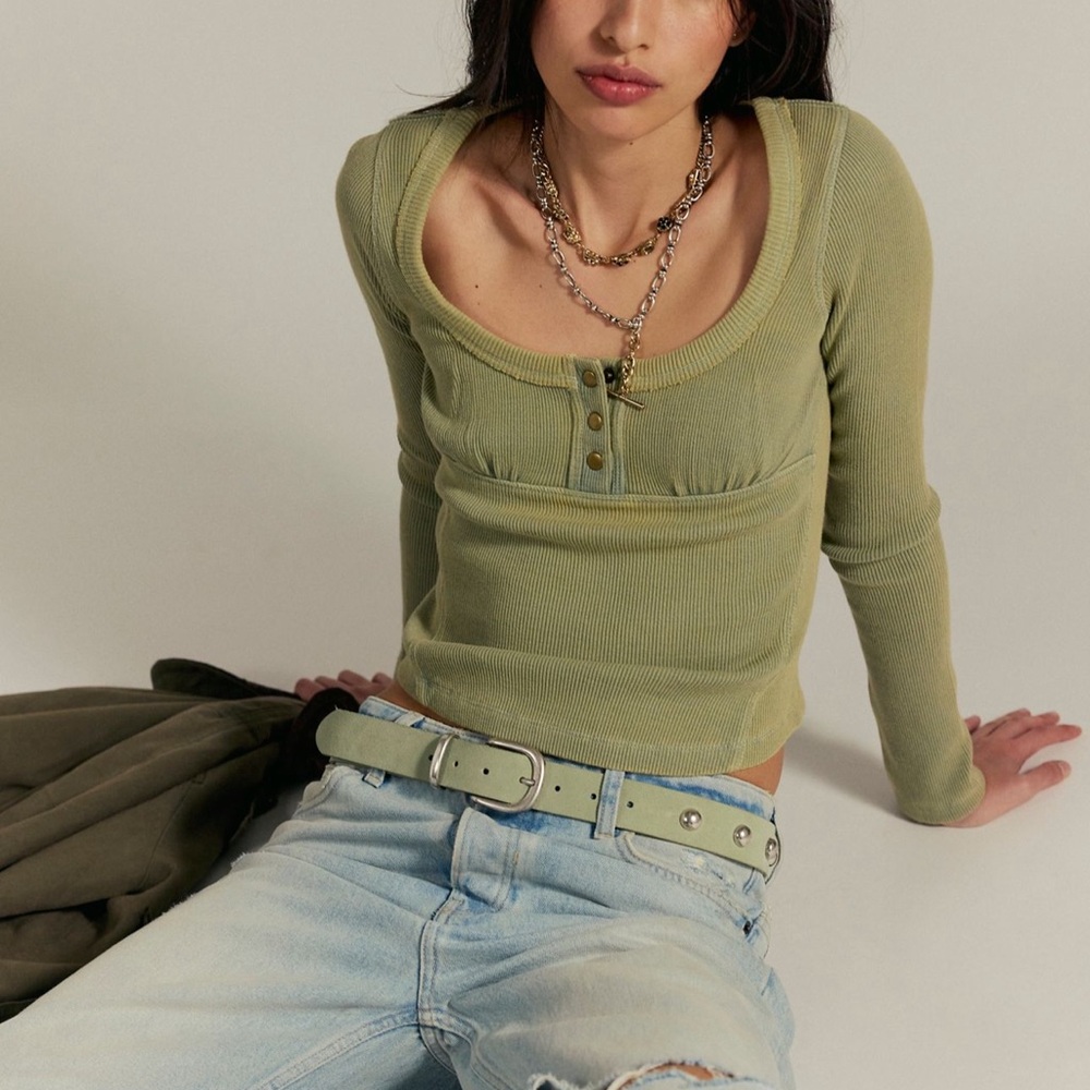 Free People Born Again Henley